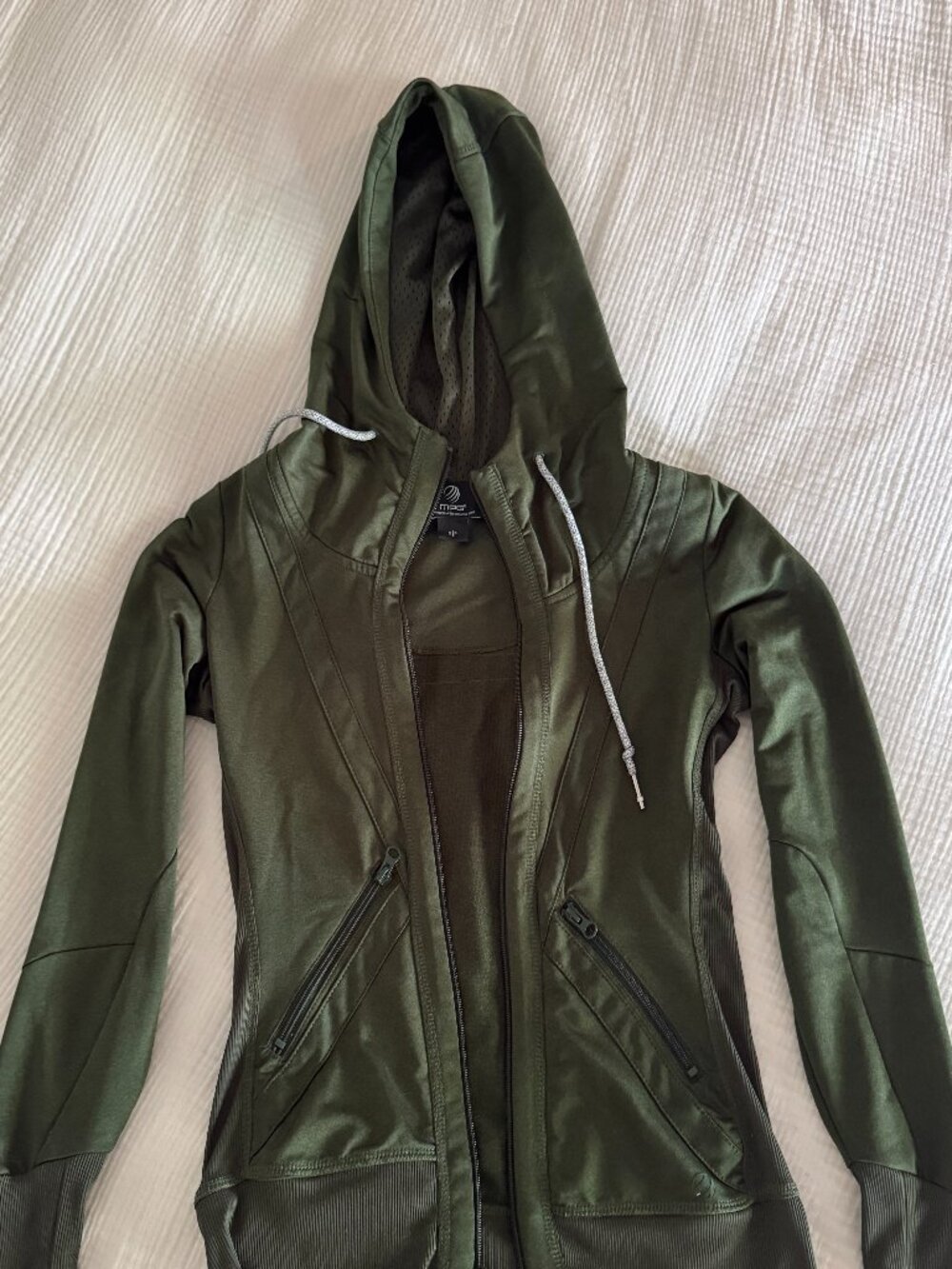 MPG Green Athletic Zip Up Hoodie